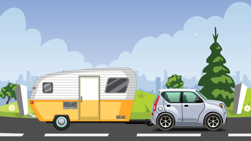 towing caravan