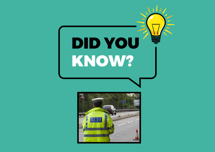 it is an offence not to stop for the police if they flag you down